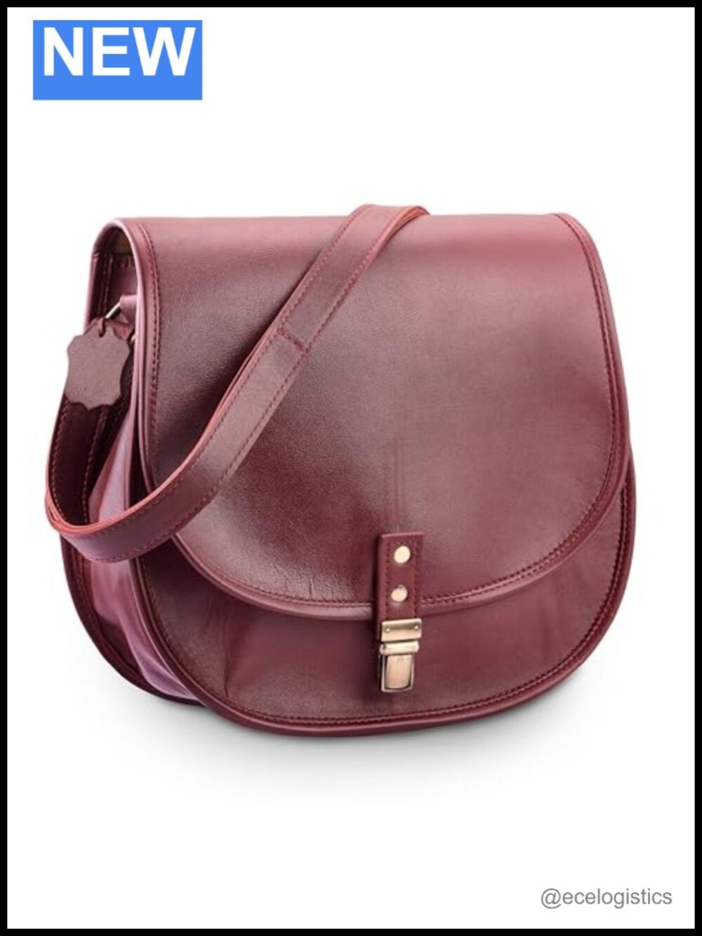 Genuine Leather Crossbody Saddle Bag Handmade Purse for Women